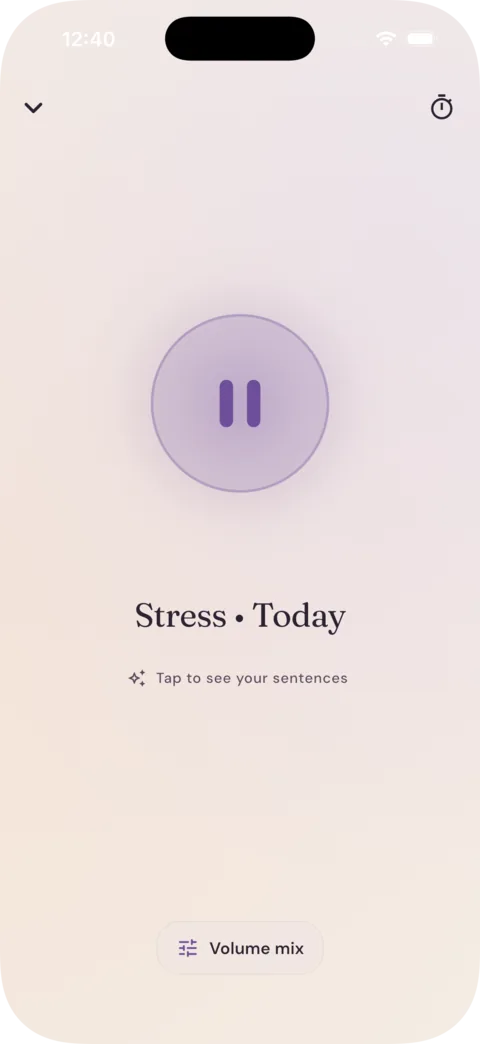alligkeit app: player with a calm audio session